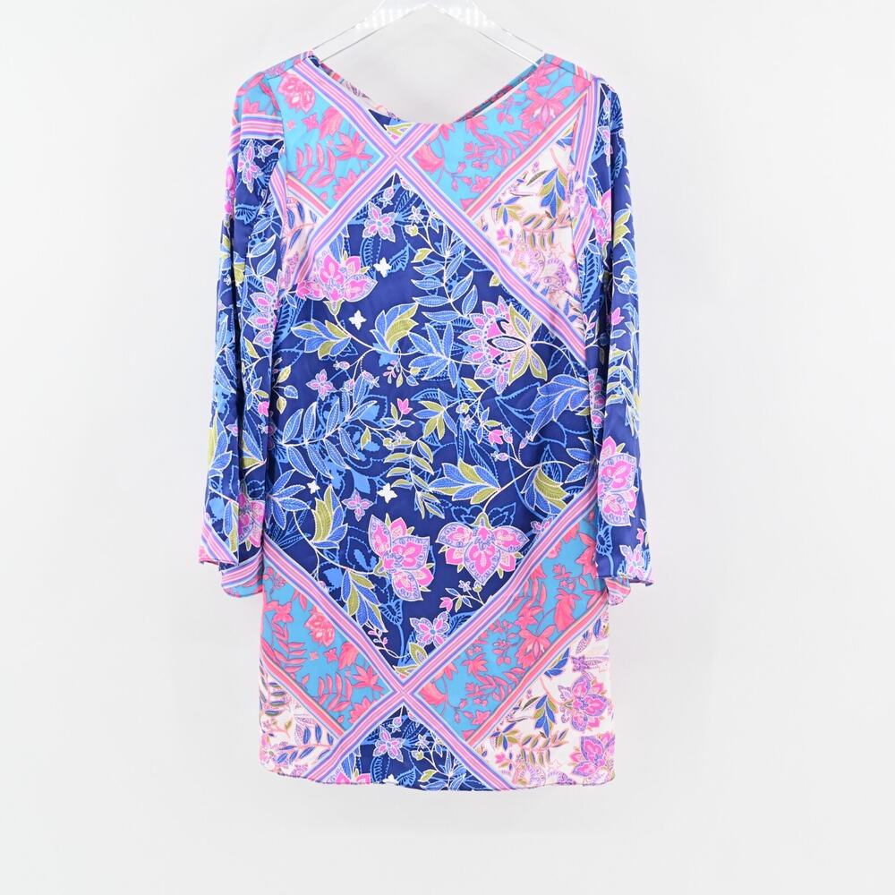ALICE AND TRIXIE Dress‎ Sz XS Micah Silk Floral Print Long Sleeve Strappy Bright - Picture 2 of 12